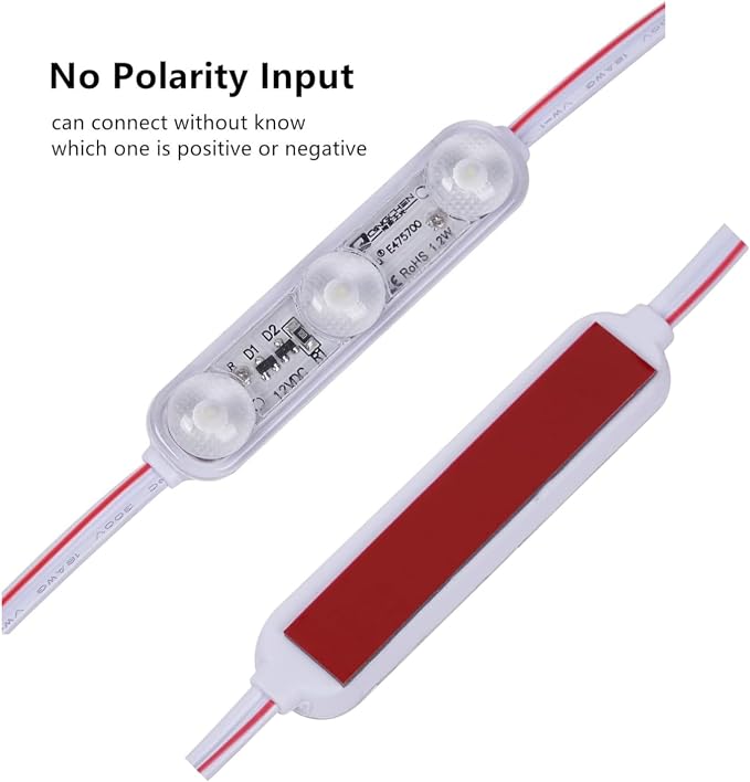Q QINGCHEN Warm White 3000K LED Module 1.2W 12V No Polarity Input Waterproof - Image 2