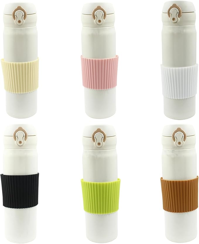 Piutouyar 6 Pcs Reusable Coffee Cup Sleeves, 6 Color Heat-resistant Nonslip - Image 4