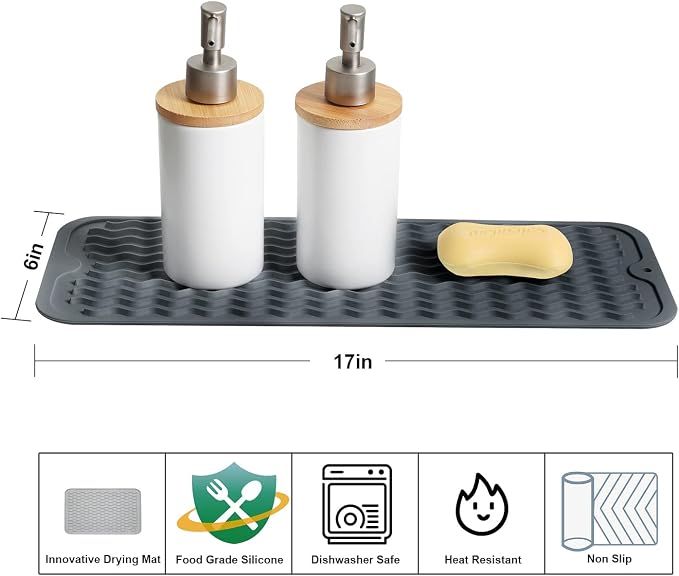 ZLR 2 Pcs Small Dish Drying Mat - Image 2