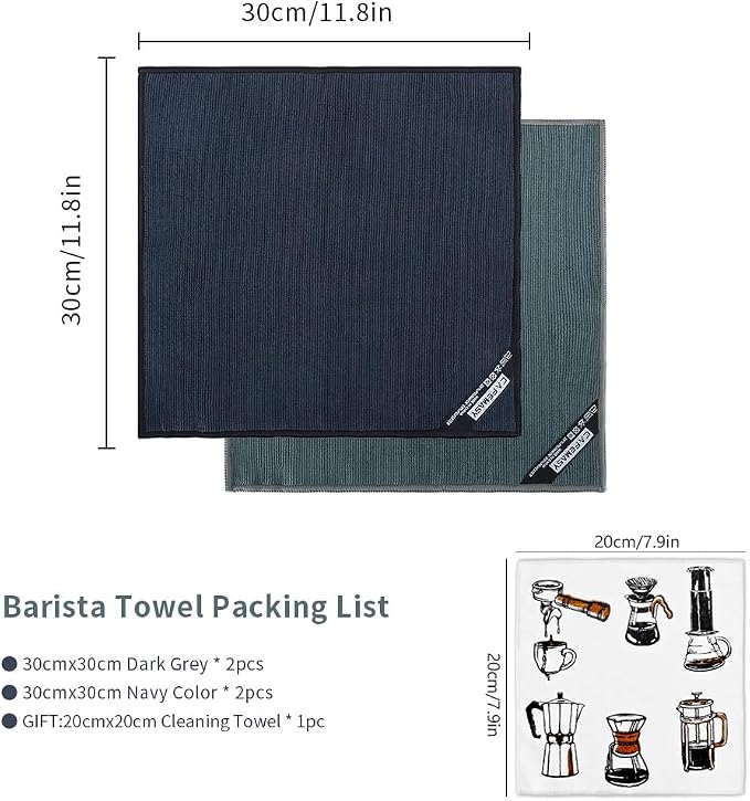 CAFEMASY Espresso Coffee Knock Box and Barista Cleaning Towel Set - Image 7