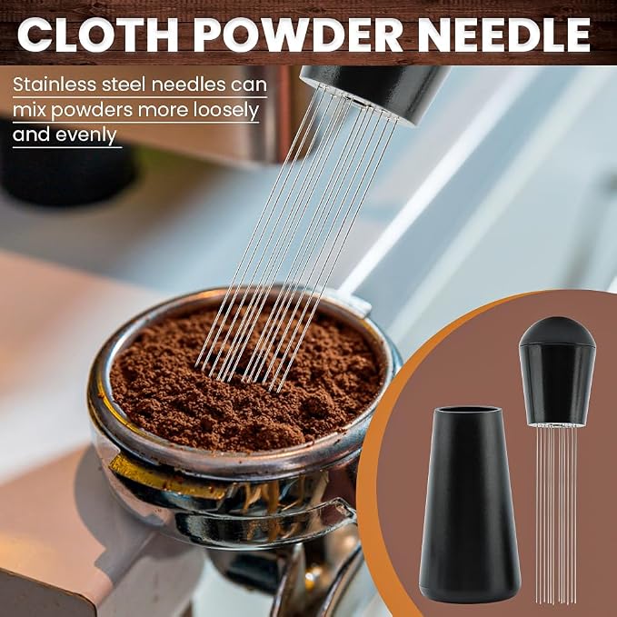 51mm Espresso Accessories Kit, WDT Tool Spring Loaded Hand Tamper - Image 6