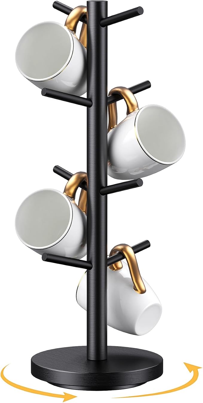 Coffee Mug Holder Tree, Upgraded 360° Rotated Coffee Cup Holder - Image 3