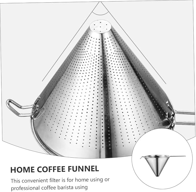 NUOBESTY 1Pc Stainless Drip Filter Funnel Reusable Kitchen Strainer - Image 6