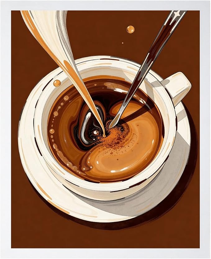 Lawrence Williams Designs Coffee Cream Pour Poster by LawrenceWilliamsDesigns