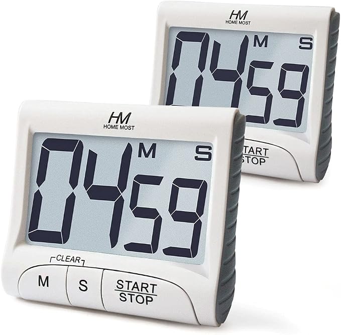 2-Pack Large Display Kitchen Timer by HomeMost