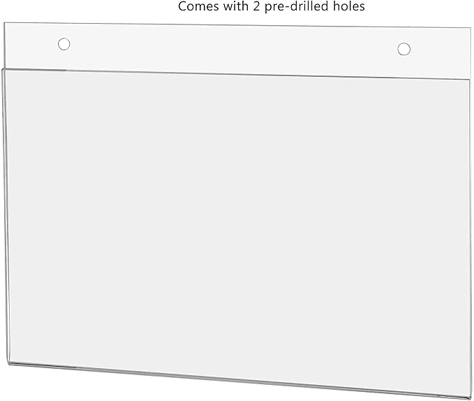 5 Pack Wall Sign Holder 11" x 7" Plastic Sleeve - Image 5