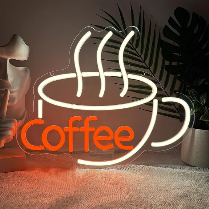 Coffee Neon Sign, Warm White Dimmable LED Light Signs - Image 4