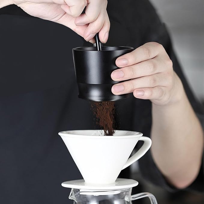 AUNMAS Coffee Powder Receiver, Aluminum Alloy Dosing Rings, Blind Shaker - Image 3