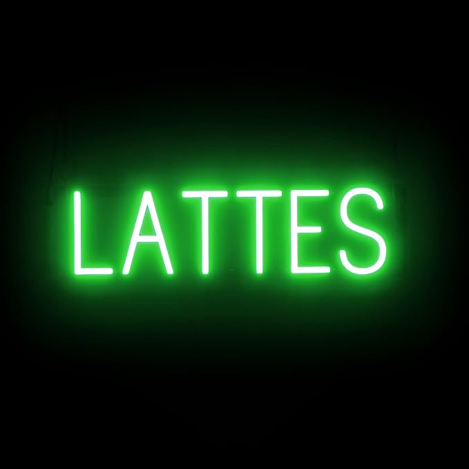 SpellBrite LATTES Sign | Coffee Drink-Related Sign by SpellBrite
