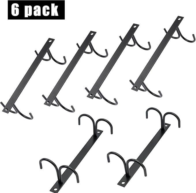 6 Pack Mug Holder with 24 Hooks, Coffee Cup Holder Under Cabinet Organizer - Image 2