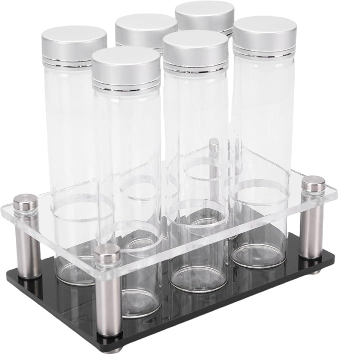 JTLB 6PCS Coffee Beans Storage Tubes High Borosilicate Glass Coffee Bean Cellars - Image 2