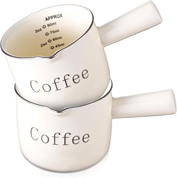 Maxdot 2 Pack Espresso Shot Cups, Ceramic Expresso Measuring Cup by Maxdot