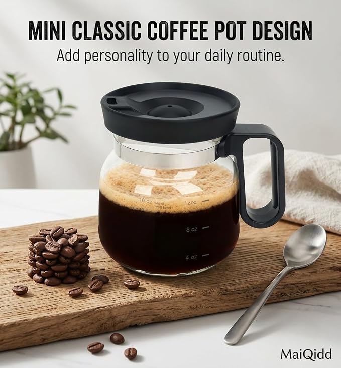 Coffee Pot Mug, 16oz Clear Heat-Resistant Glass Cup - Image 2