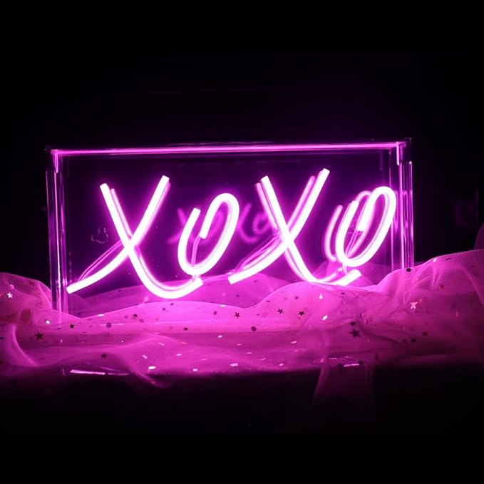 XOXO Neon Sign Powered by USB, Game Neon Light Signs - Image 4