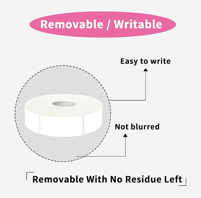 1000 Blank Removable Freezer Labels, Blank Removable Labels Water Oil Resistant - Image 2