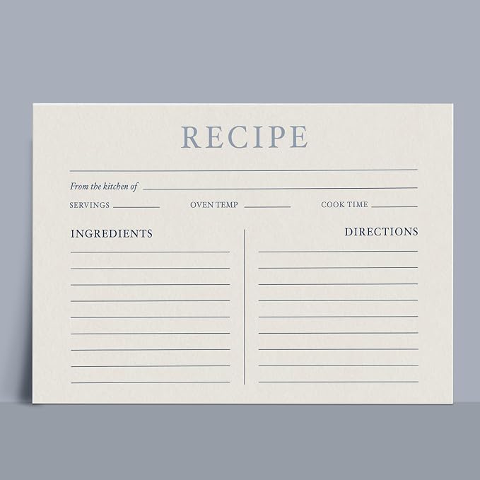 Dashleigh Elegant Recipe Cards 4x6 Double Sided, 50 Pack Thick Cardstock - Image 9