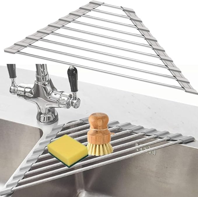 Triangle Dish Drying Rack Multipurpose Roll-up Drying Rack by Fafcitvz