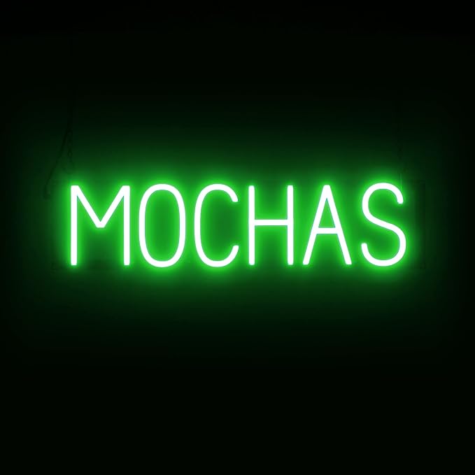 SpellBrite MOCHAS Sign | Coffee Drink-Related Sign by SpellBrite