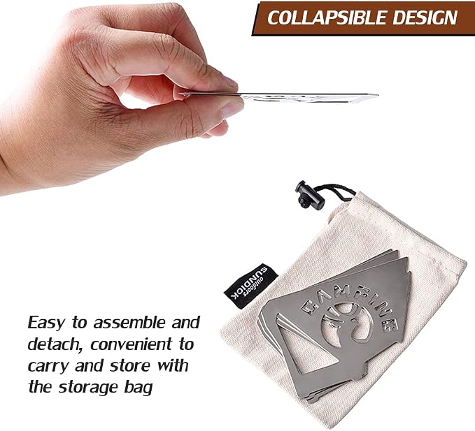 Jemora 2 PCS Collapsible Coffee Dripper Portable Stainless Steel Travel Coffee - Image 3