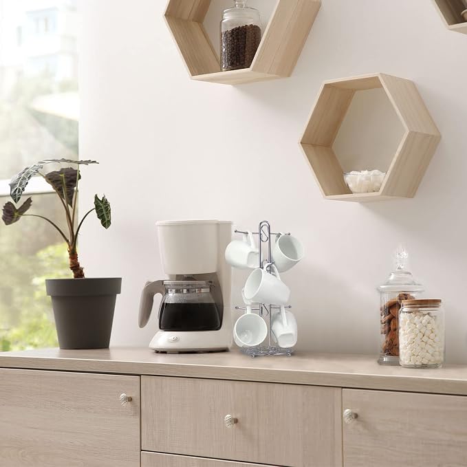 Blue Donuts Farmhouse Coffee Mug Rack, Coffee Mug Tree - Image 6
