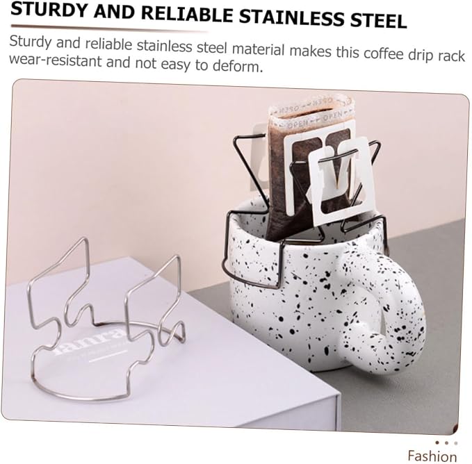 2pcs Portable Stainless Steel Drip Bag Stand Reusable Filter Paper Holder - Image 7