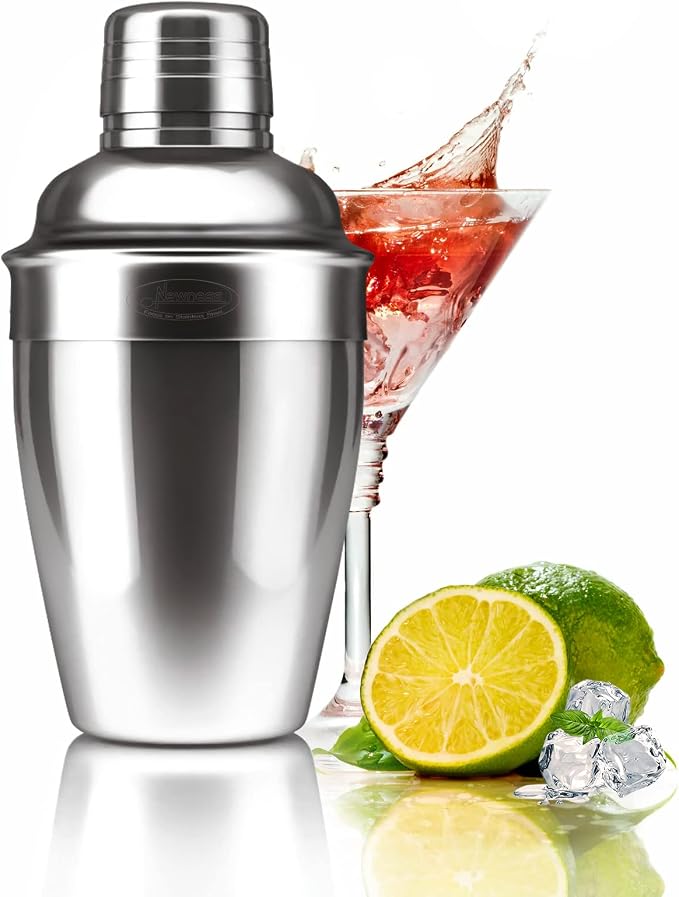 Newness Cocktail Shaker, Stainless Steel Martini Shaker, Drink Shaker Built-in by Newness