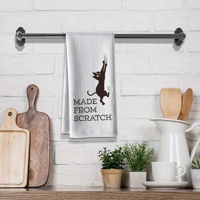 Funny Cat Kitchen Towels-Funny Joked Absorbent Tea Towel DéCor, Gifts - Image 3