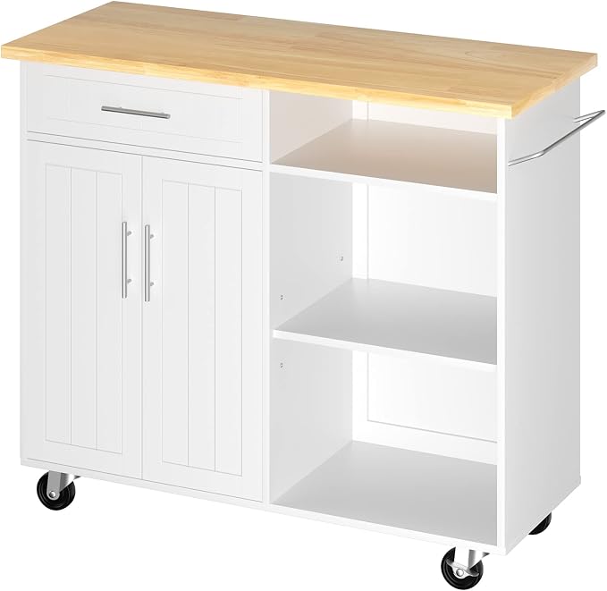 JY QAQA 42" Kitchen Island on Wheels - Image 9