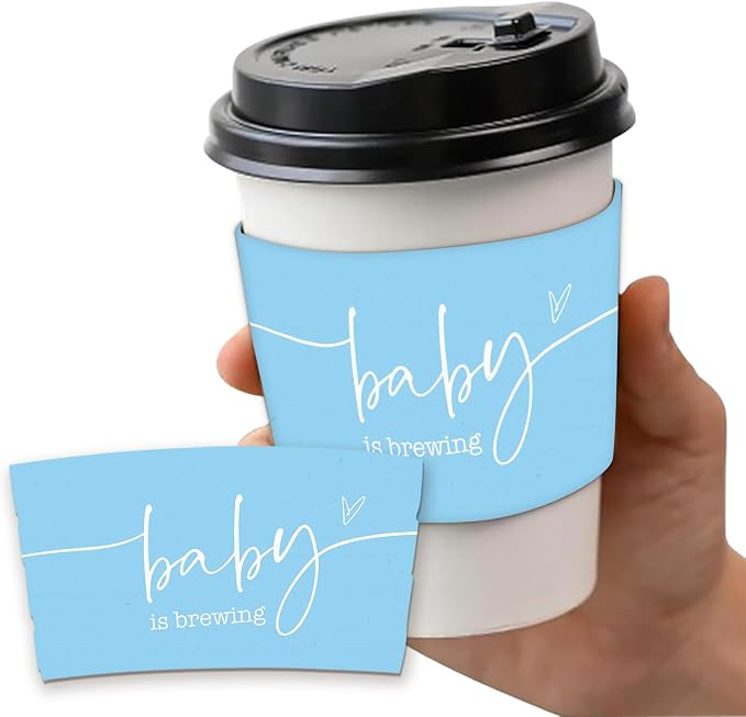 20 Counts A Baby Is Brewing, Coffee Cup Sleeves by BONETAT