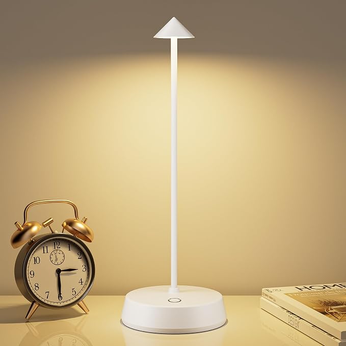 Rechargeable Cordless Small Table Lamp, 6000mAh Battery Operated, LED Touch by Unknown