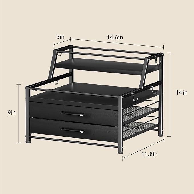 Homsorout Coffee Syrup Rack Organizer - Image 3