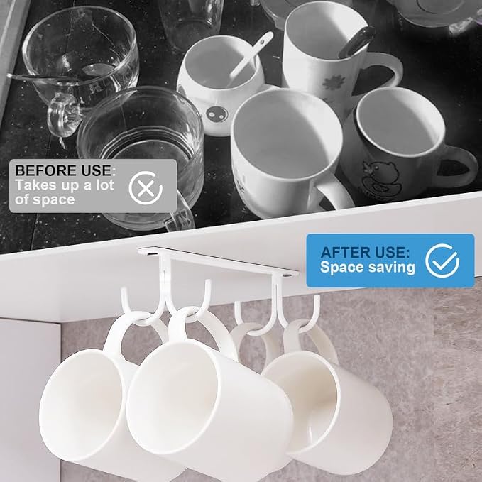 FOMANSH Mug Rack Under Cabinet - Image 2