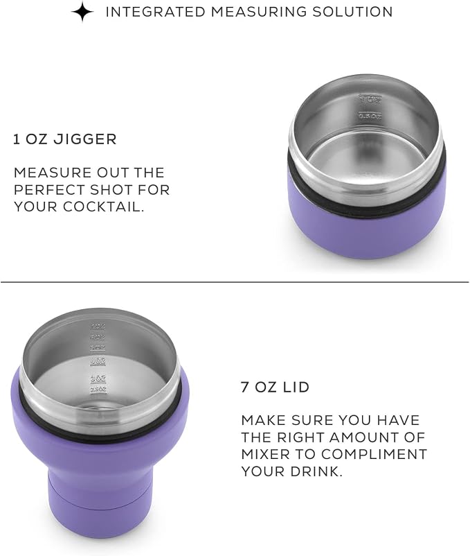 JoyJolt Triple Insulated Cocktail/Protein Shaker Bottle. 20oz Shaker Cup - Image 3