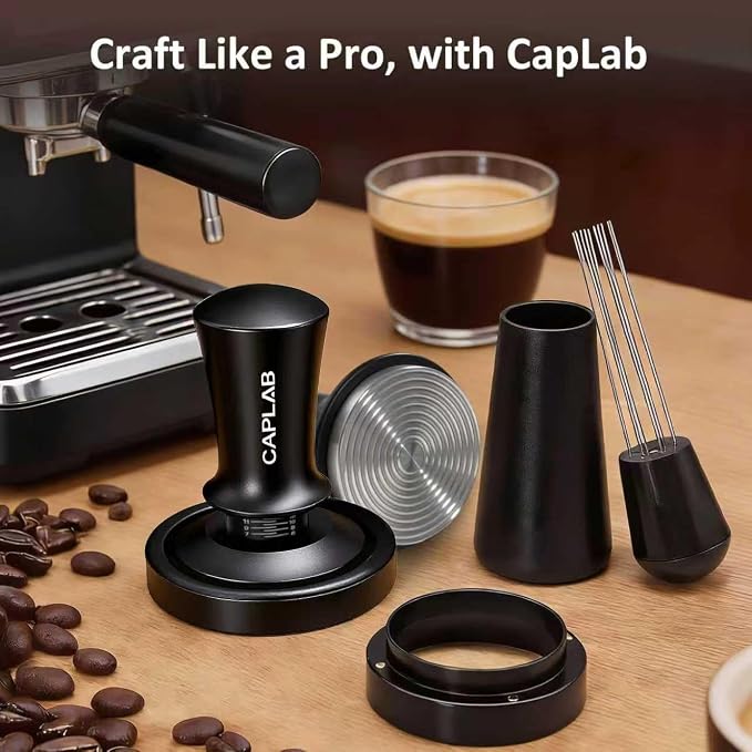 51mm Espresso Accessories Kit, Spring Loaded Calibrated Tamper, WDT Tool - Image 6