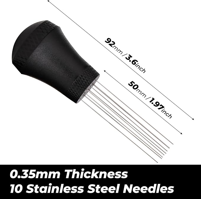 WDT Espresso Distribution Tool Kit, 0.35mm 10 Stainless Steel Needles, - Image 3