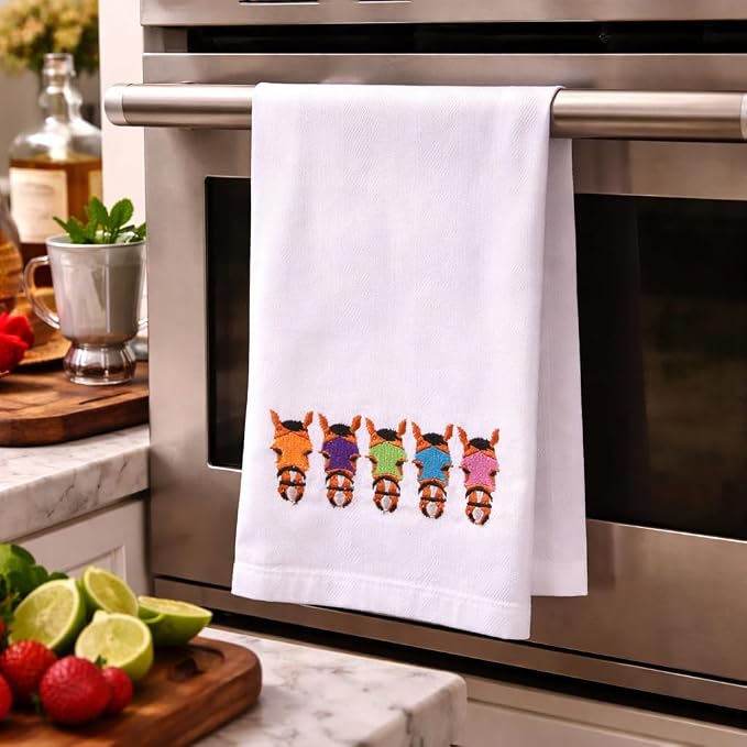 Barrel Down South Derby Horse Racing Tea Towels - Image 2