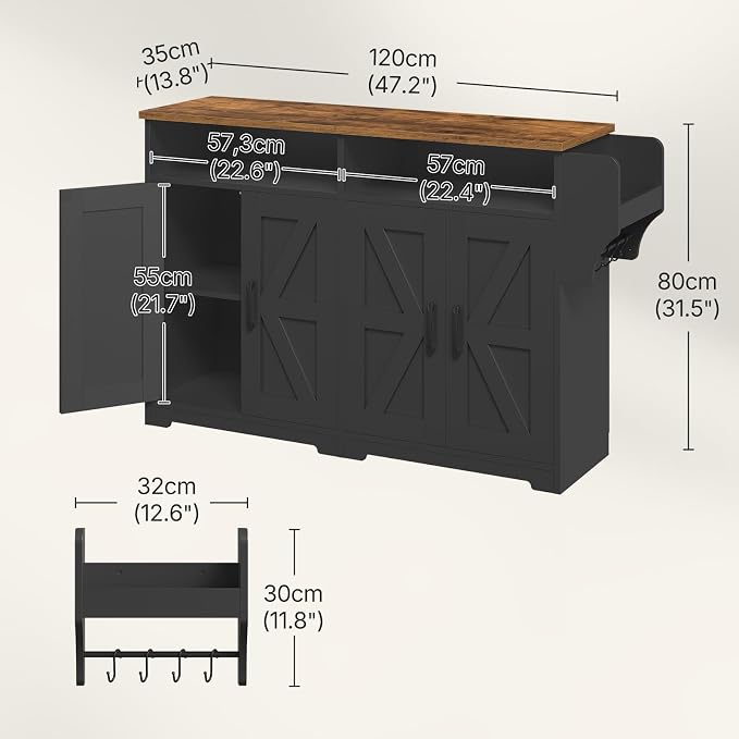 YATINEY Coffee Bar Cabinet, Kitchen Island - Image 3