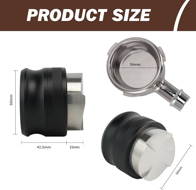 58mm Espresso Distribution Tool, Gravity Coffee Distributor, Adjustable Depth - Image 4