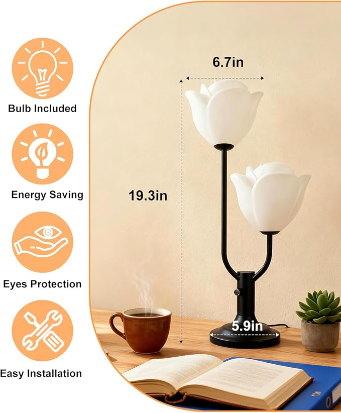 Lightdot Women Bedside Table Lamps - Image 5