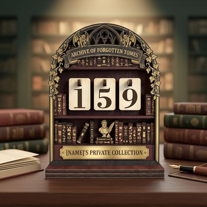 Personalized Book Read Tracker, Wooden Books Read This Year Counter, Reading - Image 2