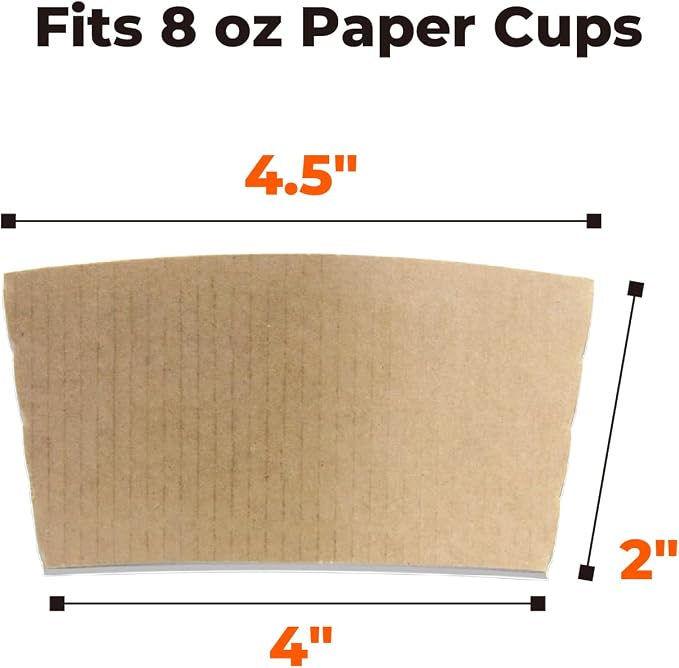 FMP Brands 100 Pack Coffee Sleeves - Image 3