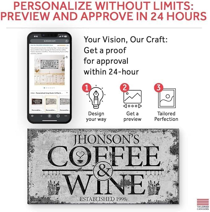 TAILORED CANVASES Custom Coffee Bar Sign - Image 4