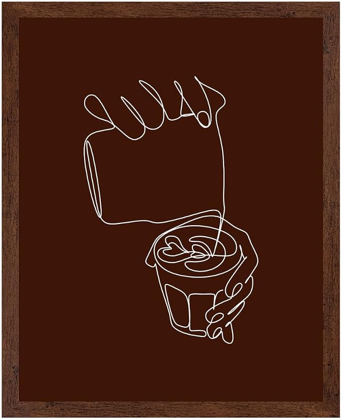 Lawrence Williams Designs Coffee Line Art Poster by LawrenceWilliamsDesigns