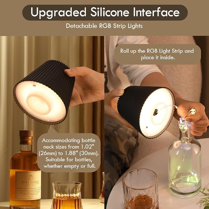 WILIT Wireless Bottle Lamp for Liquor Bottles, 3-Level Brightness LED Night - Image 3