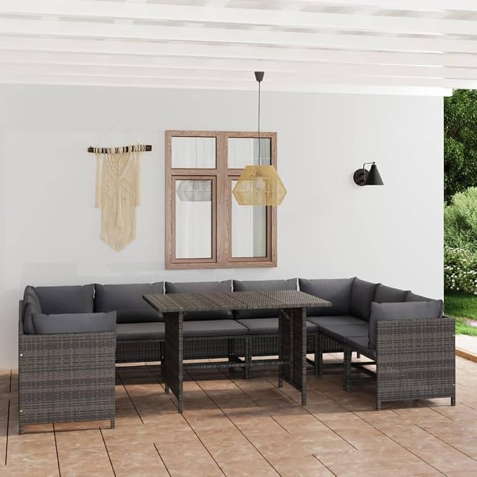 10 Piece Patio Lounge Set with Cushions - Image 2