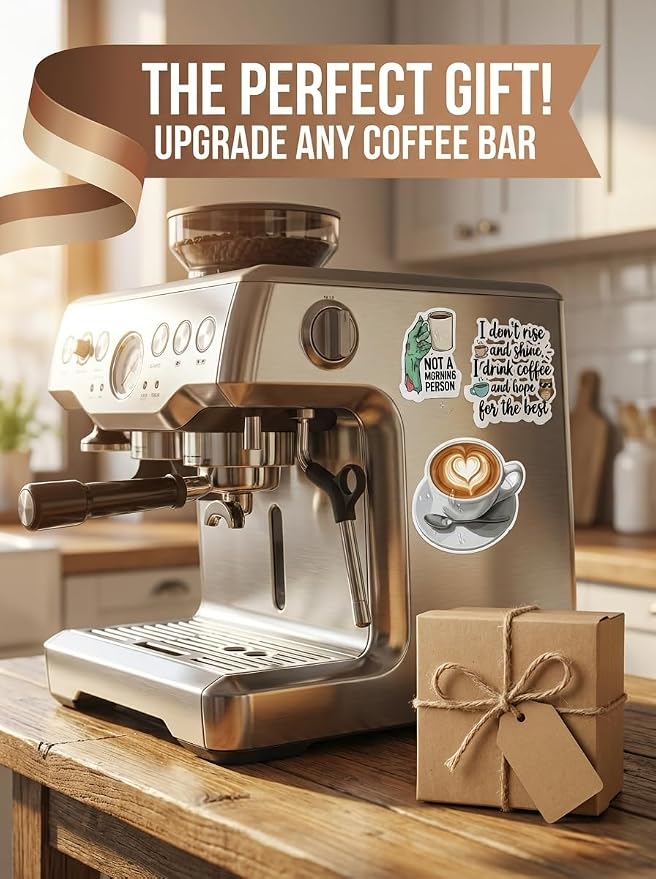 Coffee Stickers Set 46 Pack. Cute Kawaii Funny Coffee Cup Stickers - Image 4