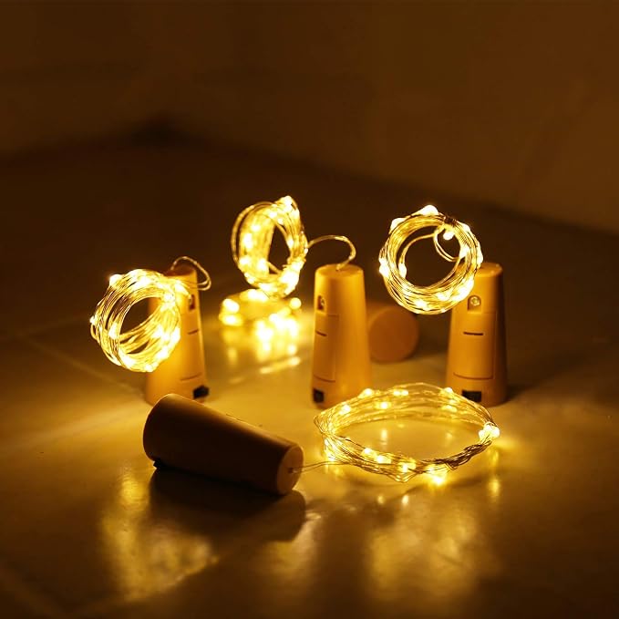 Aluan Wine Bottle Lights with Cork, 12 LED 10 Pack Fairy / String Lights - Image 8
