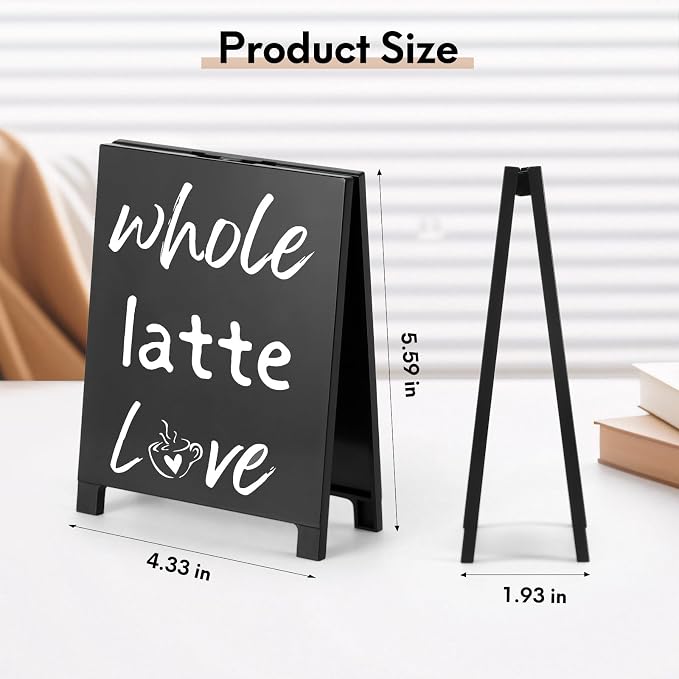 A Whole Latte Love Desk Decor Sign Retro Coffees Shop Table Display - Image 2