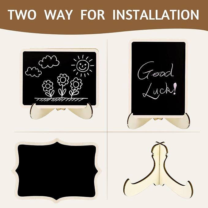 12 Pcs Mini Chalkboard Signs, Small Chalkboard Labels - Image 4
