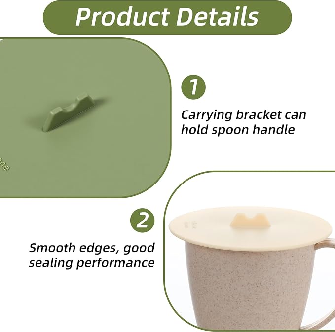 6 PCS Silicone Cup Covers for Drinks, 3.94 Inch Diameter Silicone Coffee Cup - Image 3
